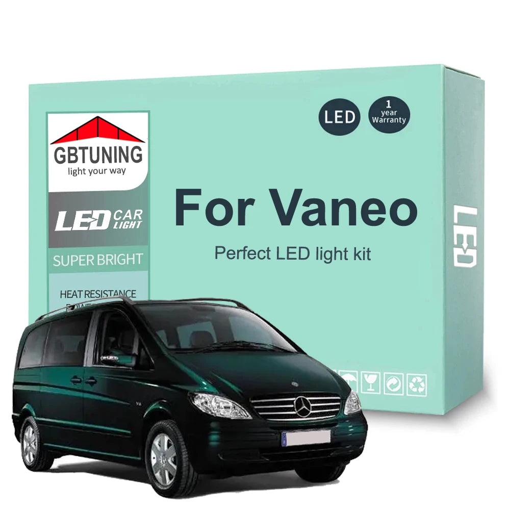 13-Piece LED Interior Light Kit for Mercedes Benz MB Vaneo - Canbus Error-Free Bulbs | AUTOKITSHOP