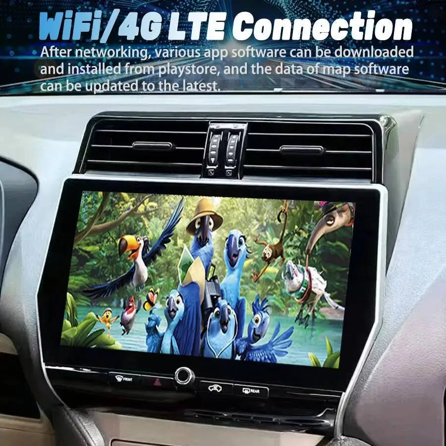 AHD Carplay BT Android 13 Navirider Car Radio QLED Car Multimídia Player HU For Toyota Pra
