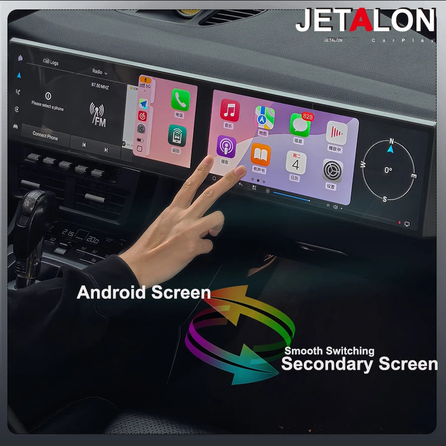 Car Radio 12.3+12.3inch Dual Screen For Porsche 911 991 4G WIFI Navigation GPS Multimedia  | AUTOKITSHOP