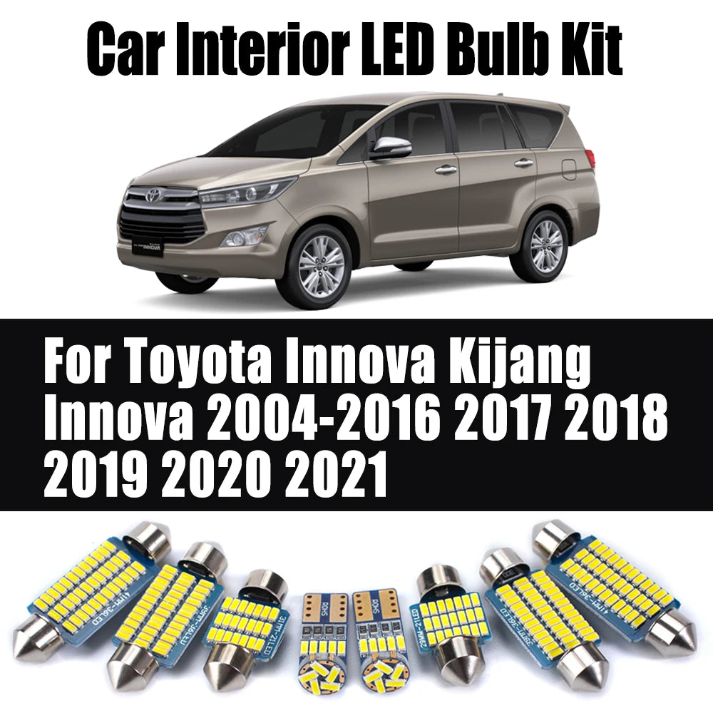 LED Interior Light Kit for Toyota Innova Kijang Innova 2004- 2017 - Canbus Dome Map Door Trunk Bulbs | AUTOKITSHOP