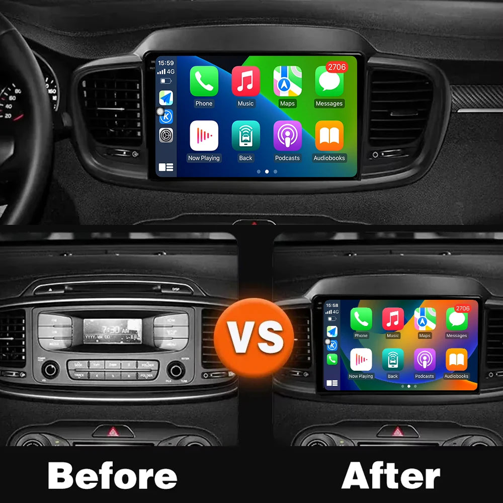 9 inch Car Radio Carplay Auto Android 16 For Kia Sorento 3 2014-2017 Navigation GPS DSP St