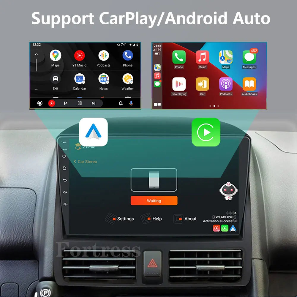 Android 16 Auto Multimedia Video Player For Honda CR-V CRV 2 2001 - 2006 Carplay GPS 2 Din