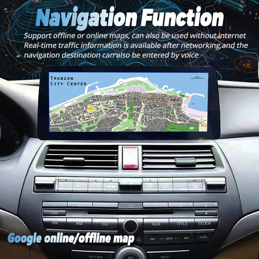 12.3 Inch Android 14 Screen For Honda Accord 7 2003 - 2008 GPS Navig Car Radio Multimedia  | AUTOKITSHOP