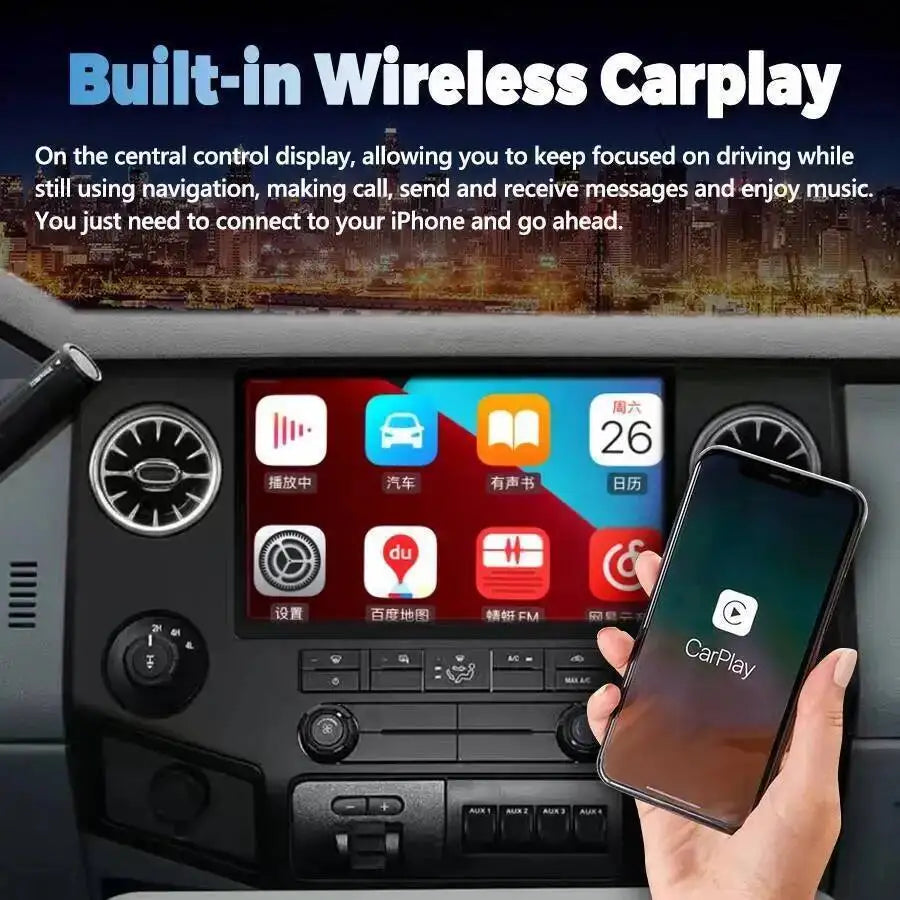 Carplay Navigation GPS Stereo For Ford F150 F250 F350 F450 F650 2009-2014 Car Radio 12.5"  | AUTOKITSHOP