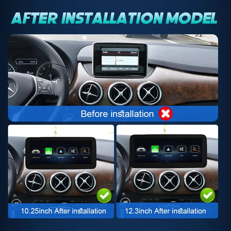 Wireless Carplay Touch Screen For Mercedes Benz B Class W246 2011-2019 Car Multimedia Play