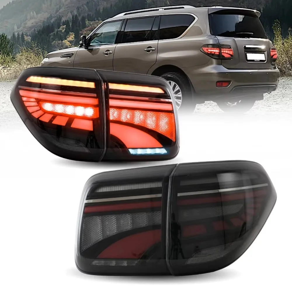 Car LED Tail Light For Nissans Patrol Y62 2012-2019 Brake Light Turn Signal LED Taillight