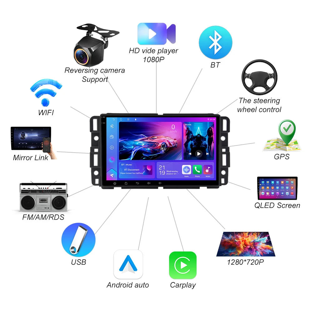 Android 16 For Gmc Chevrolet Silverado Sierra Impala Traverse Yukon Acadia Savana Car Radi | AUTOKITSHOP