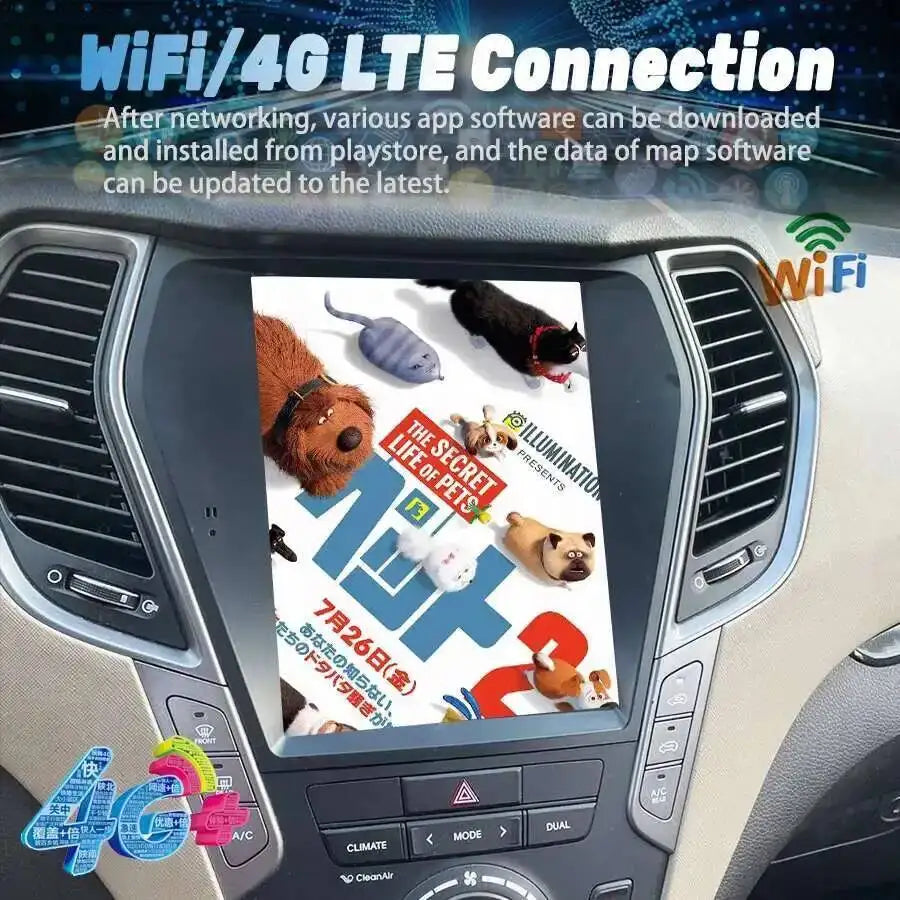 256GB Multimedia Player Android 15 DVD Screen For Hyundai Santa Fe IX45 2012-2017 Car Radi | AUTOKITSHOP