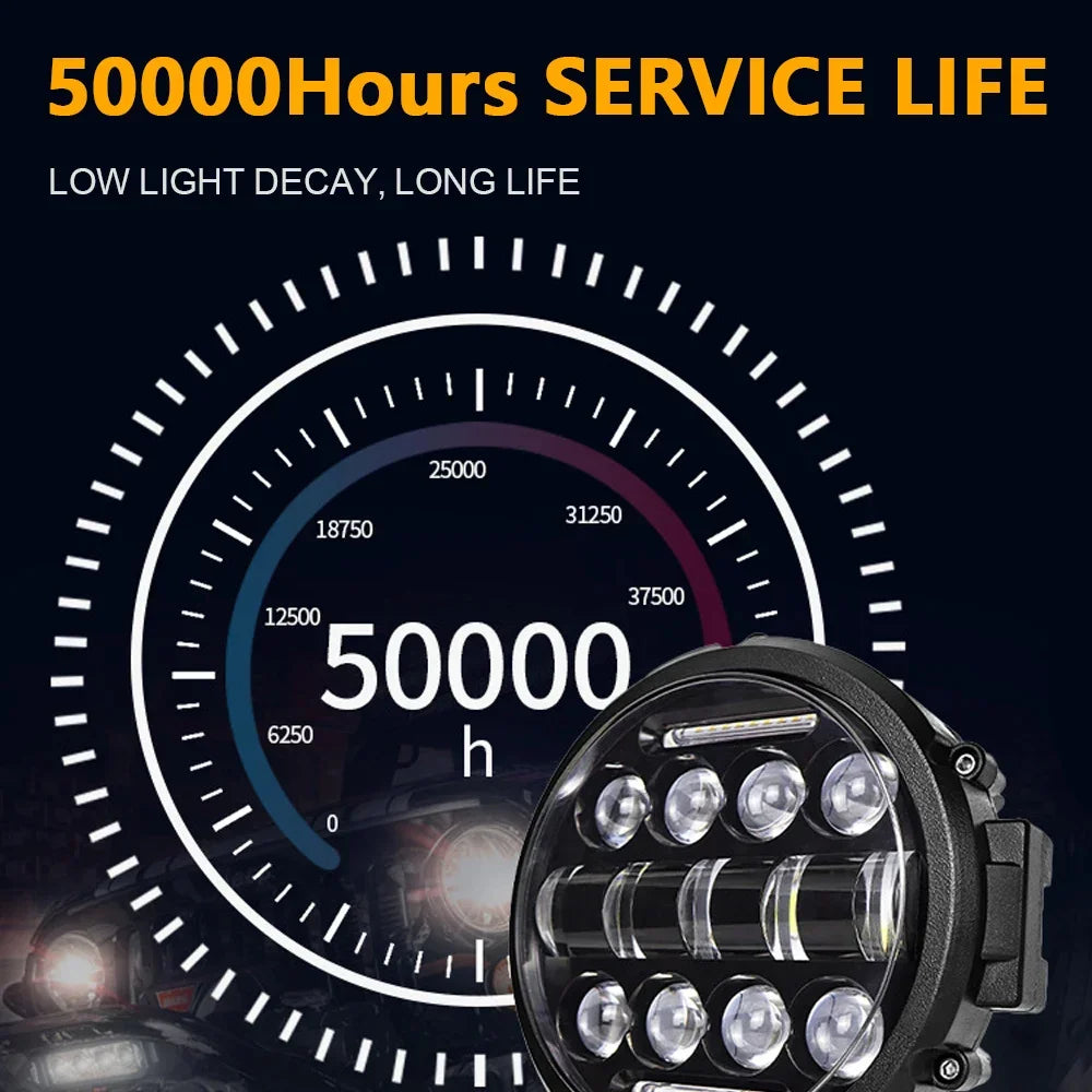 7 Inch Car LED Work Light Bar Driving Lamp for Jeep Offroad Boat Tractor Truck 4X4 SUV UTV
