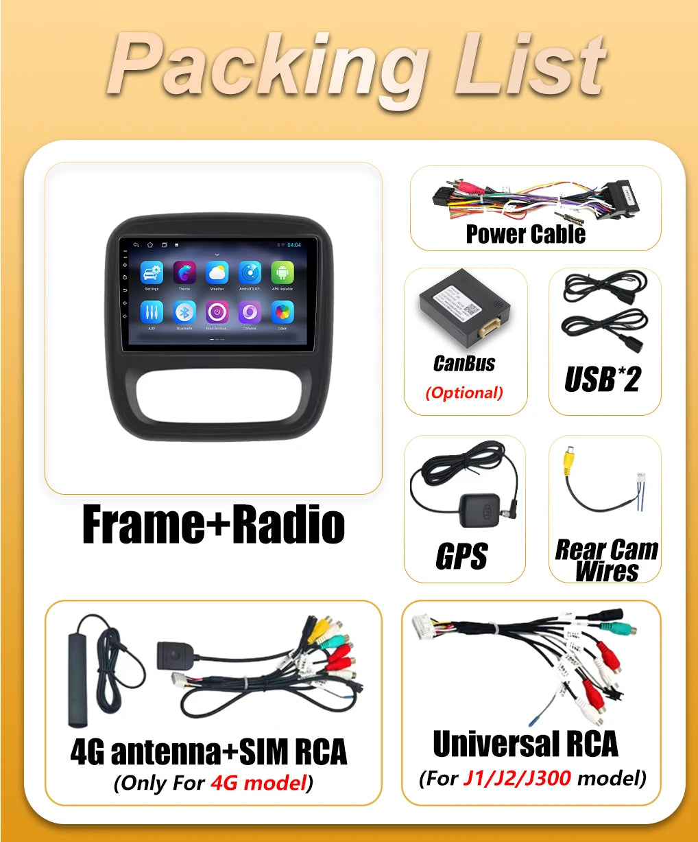 Car Radio Android 16 Carplay For Renault Trafic 3 Opel Vivaro B 2014 2015 2016 2017 2018 - | AUTOKITSHOP