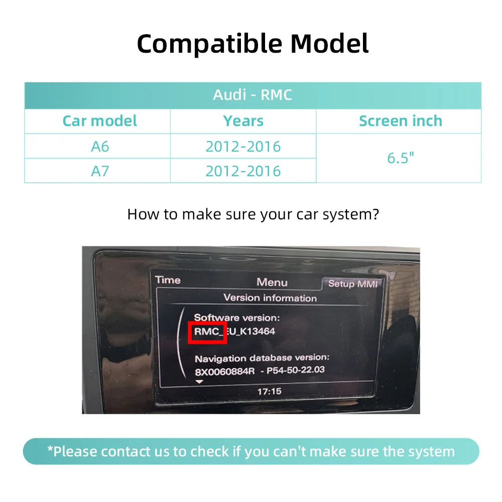 ANYFAR Wireless Carplay Android Auto Interface Retrofit Kits For Audi A6 C7 A7 2012-2016 R | AUTOKITSHOP