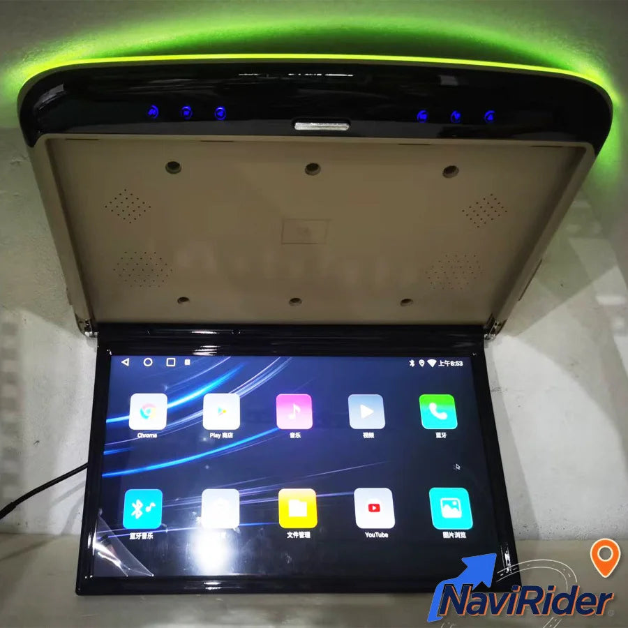 13.3" 15.6" Universal Car Roof Screen Android 9 MP5 Multimedia Video Player USB Car Ceilin