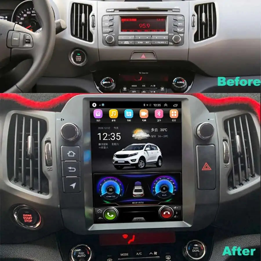 For Kia Sportage R 2014 2013 2012 2010 Car Radio Android 13 Stereo GPS Car Multimedia Audi
