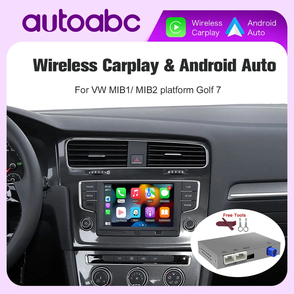 2025 Carplay Android Auto For Volkswagen Golf 7 MIB1/MIB2 Tiguan Lamando Passat B8 Teramon