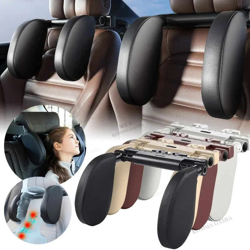 Travel Car Sleep Headrest Road Pal Headrest Car Headrest Pillow 360 Degrees Adjustable Neck Supp - Automotive LED Light