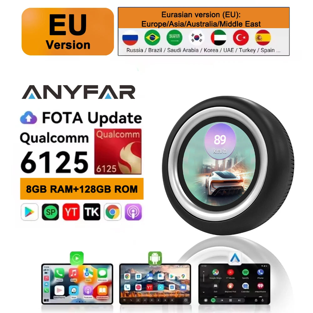 Ai Box Wireless Carplay Android Auto Adapter Android 13 Play Store Netflix Youtube Video B
