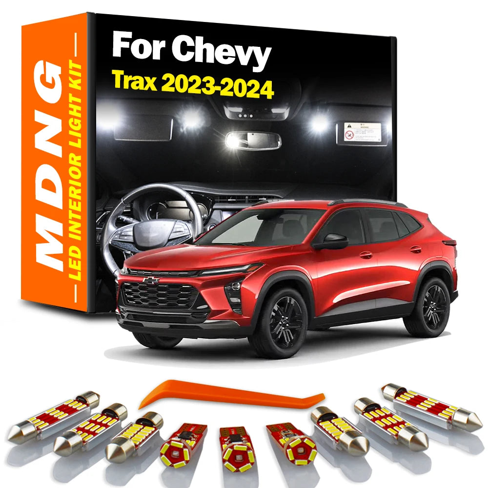 8-Piece LED Interior Light Kit for Chevrolet Chevy Trax Crossover - Canbus Error-Free Bulbs | AUTOKITSHOP