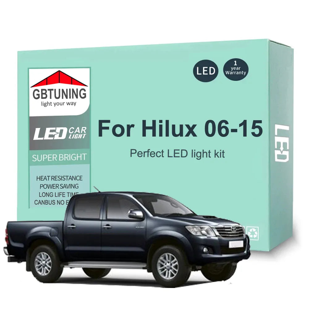 9-Piece LED Interior Light Kit for Toyota Hilux - Canbus Error-Free Bulbs | AUTOKITSHOP