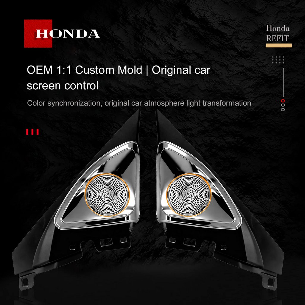 RGB 4D Rotating Tweeter Speaker for Honda Civic 2016-2021 - RGB LED Ambient Speaker Car Interior Light | AUTOKITSHOP