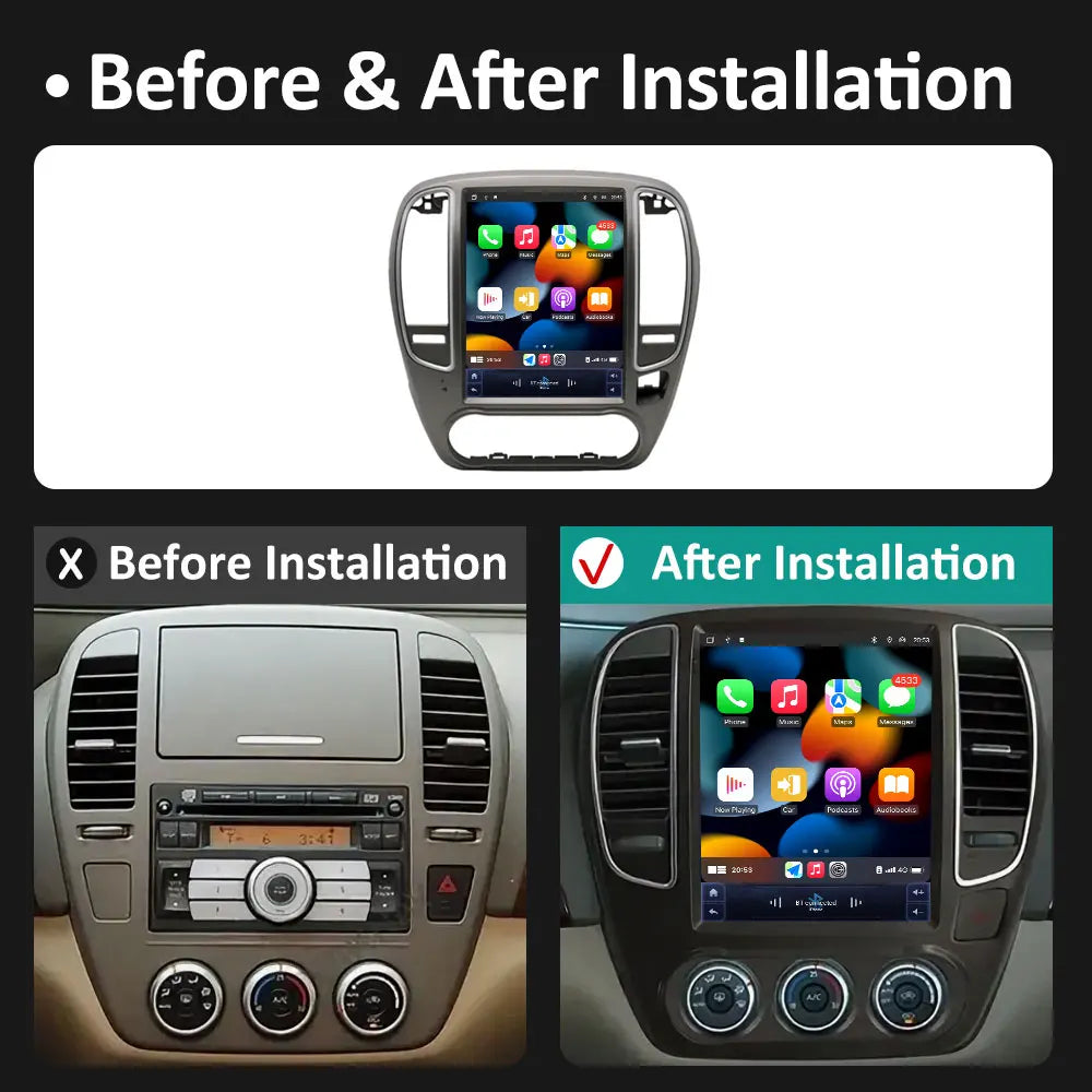 Android 14 DSP Stereo Wireless Carplay for Nissan Bluebird Sylphy G11 2005 - 2012 Car Vide
