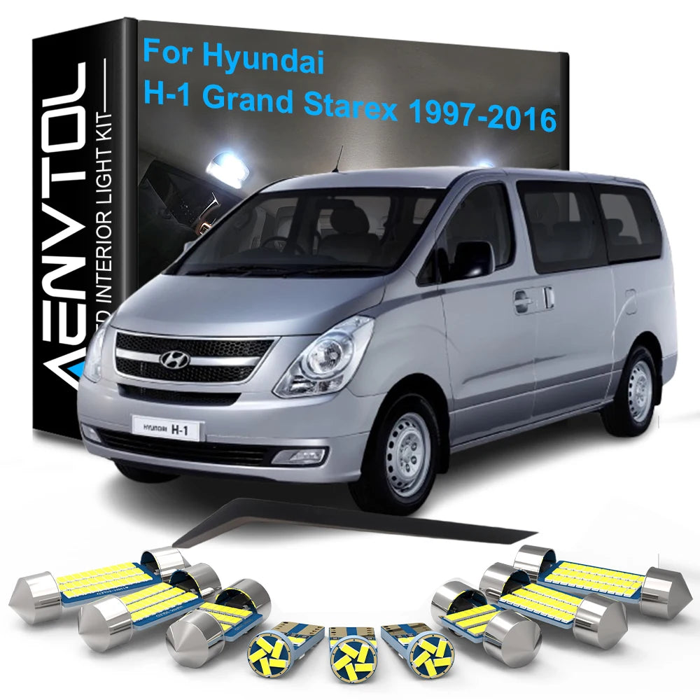 LED Interior Light Kit for Hyundai H-1 Grand Starex 1999-2007 - Canbus Dome Map Door Trunk Bulbs | AUTOKITSHOP