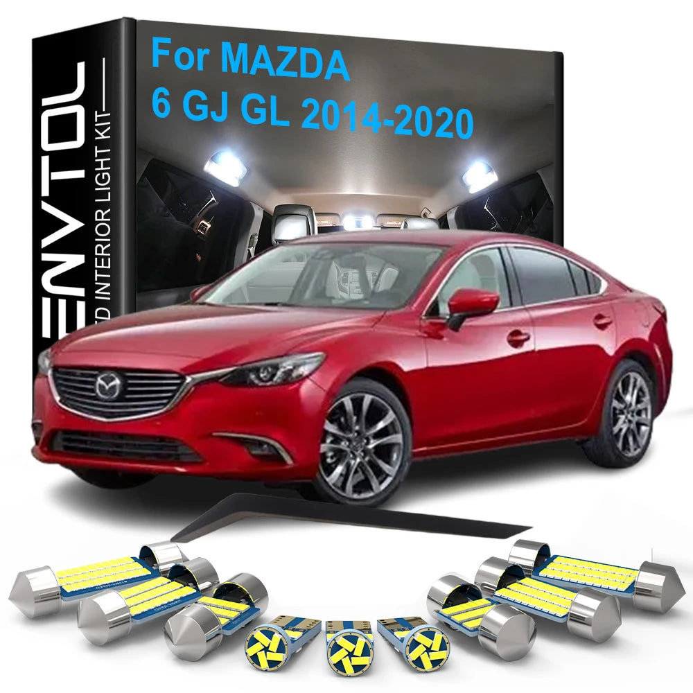 13-Piece LED Interior Light Kit for Mazda 6 GJ GL Sedan - Canbus Error-Free Bulbs | AUTOKITSHOP
