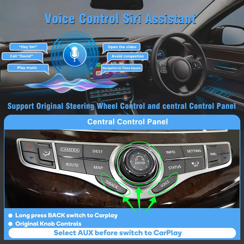 RGB - Ambient Light - for Infiniti Q70L Q70S Q70 2013-2019 - App Control - Car Interior Lighting
