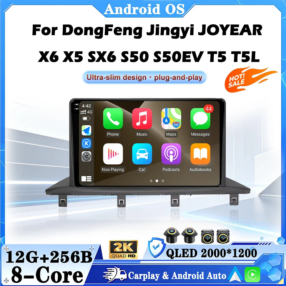 For DongFeng Jingyi JOYEAR X6 X5 SX6 S50 S50EV T5 T5L Car GPS Navigation Wireless Carplay