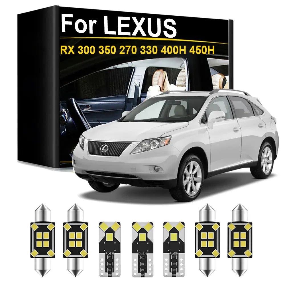 LED Interior Light Kit for LEXUS RX - Canbus Error-Free Bulbs | AUTOKITSHOP