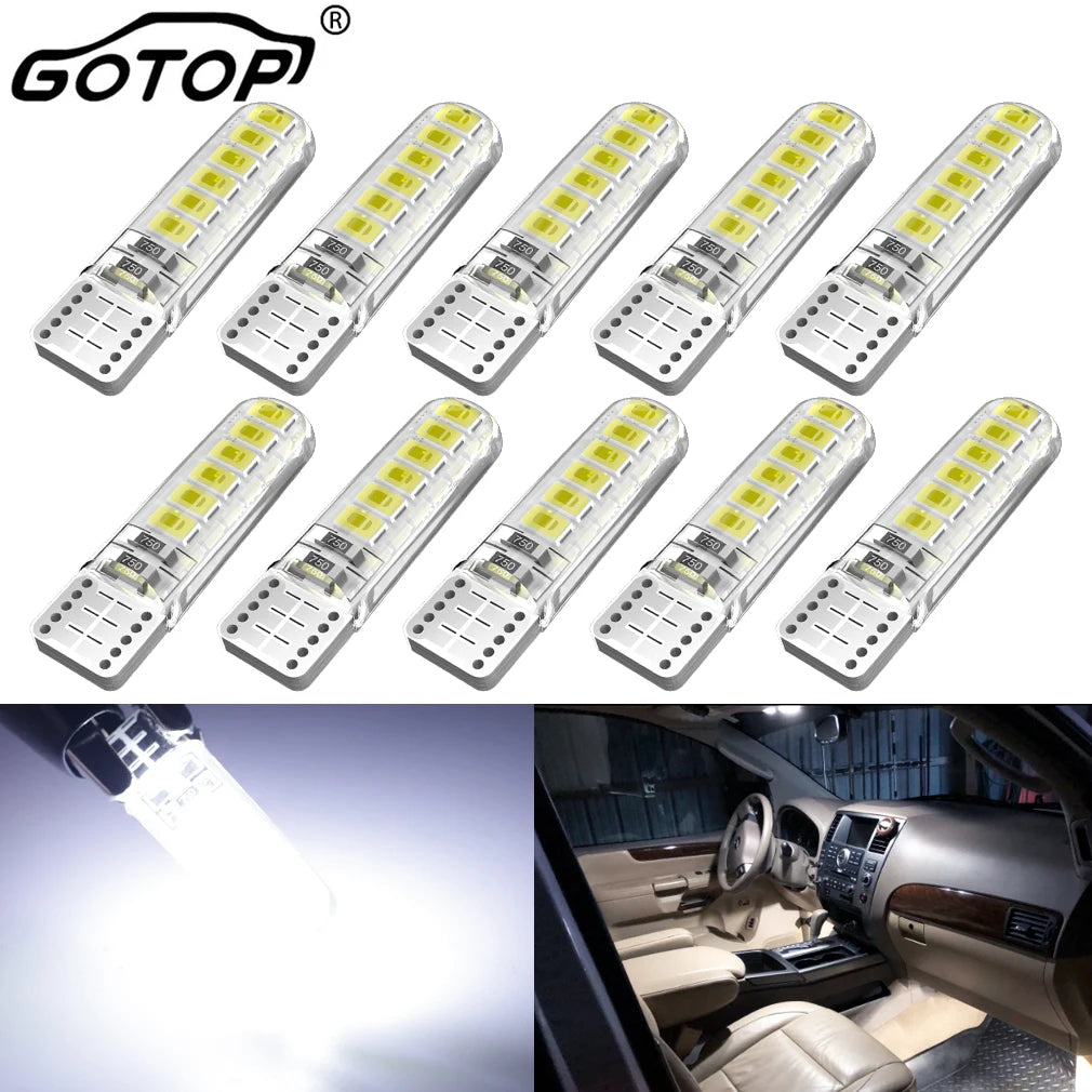 W5W T10 LED Light Bulb 194 168 501 Car Signal Light Canbus Interior Dome Lamp 6000K Auto L