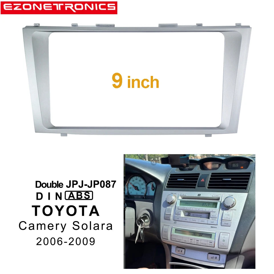 9 Inch Car Video Fascia for Toyota Camry Solara 2006-2009 Panel Player Audio Frame Dashboa
