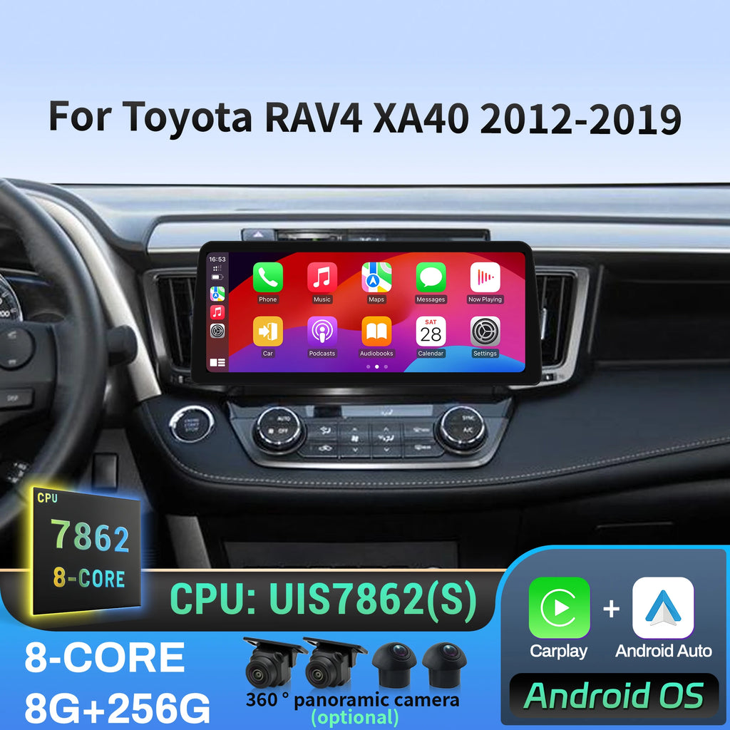 12.3 inch For Toyota RAV4 XA40 2012-2017 2018 2019 Android 14 Car Radio Multimedia Wireles