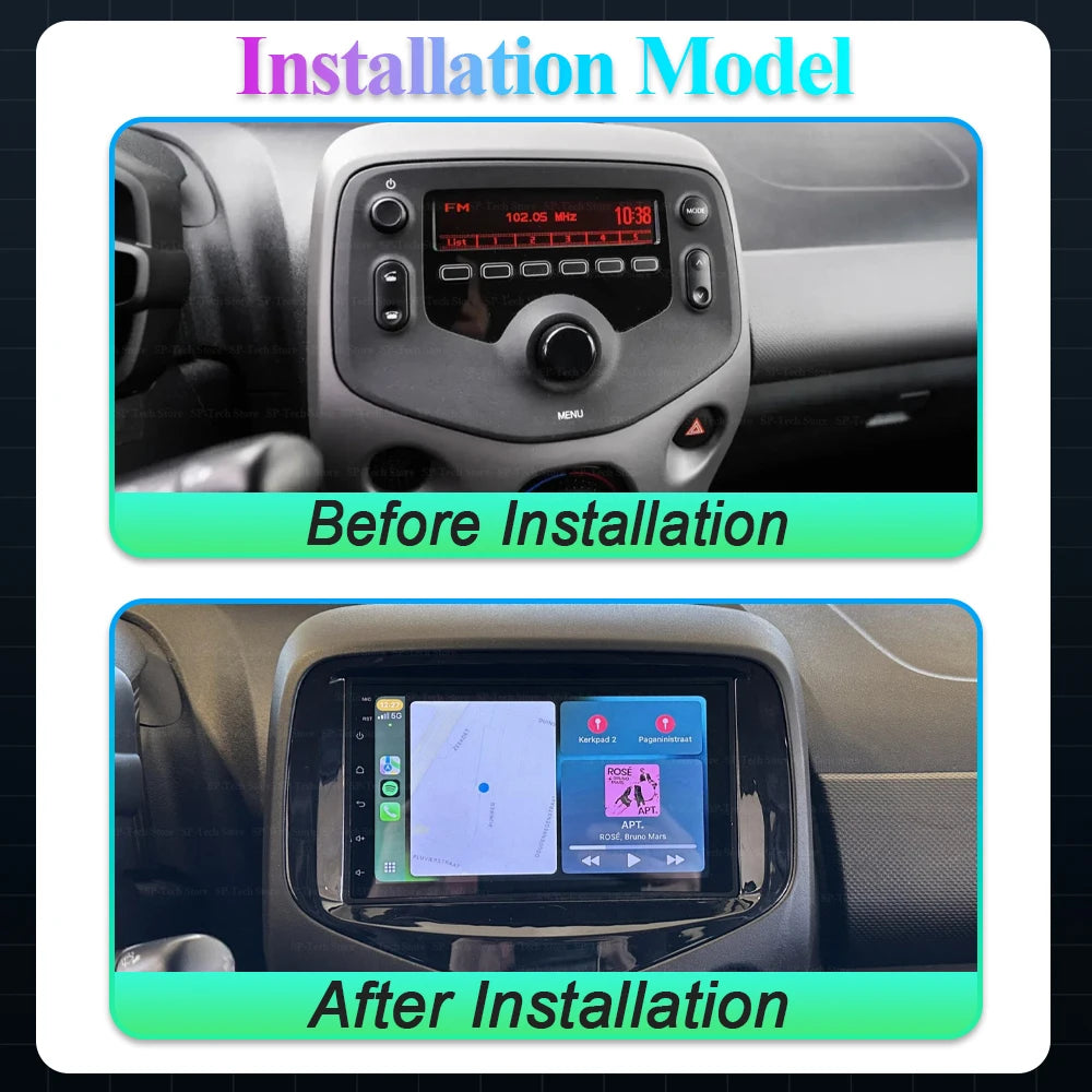 Android 16 For Toyota Aygo Peugeot 108 Citroen C1 2016 2017 2018-2020 5g Stereo Head Unit  | AUTOKITSHOP