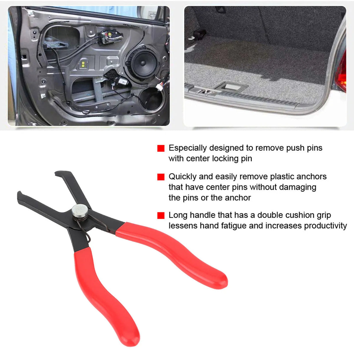30 Degree Push Pin Remover Tool Pliers for Retainer & Anchor Removal Push Pin Tool Push Pin Tool - Automotive LED Light
