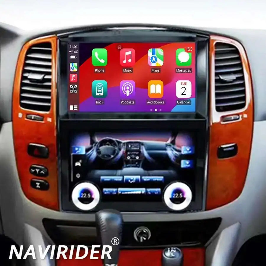 Android 14 Screen Ac Panel For Toyota Land Cruiser LC100 For Lexus LX470 2003-2007 Radio G