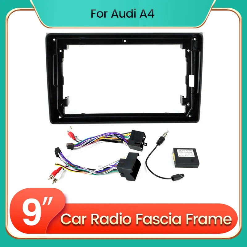 9 Inch Radio Fascias for For Audi A4 2002-2008 Panel Dash Mount Kit Frame Stereo Player Be | AUTOKITSHOP