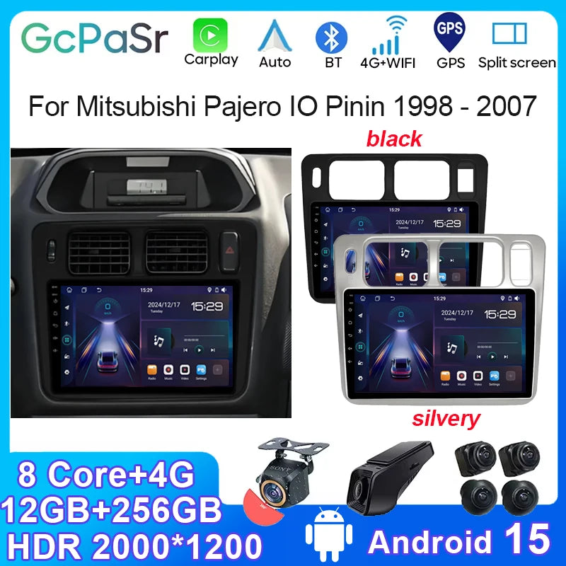 Android 15 WIFI 5G Car Radio For Mitsubishi Pajero lO Pinin 1998 - 2007 Auto Multimedia Ca
