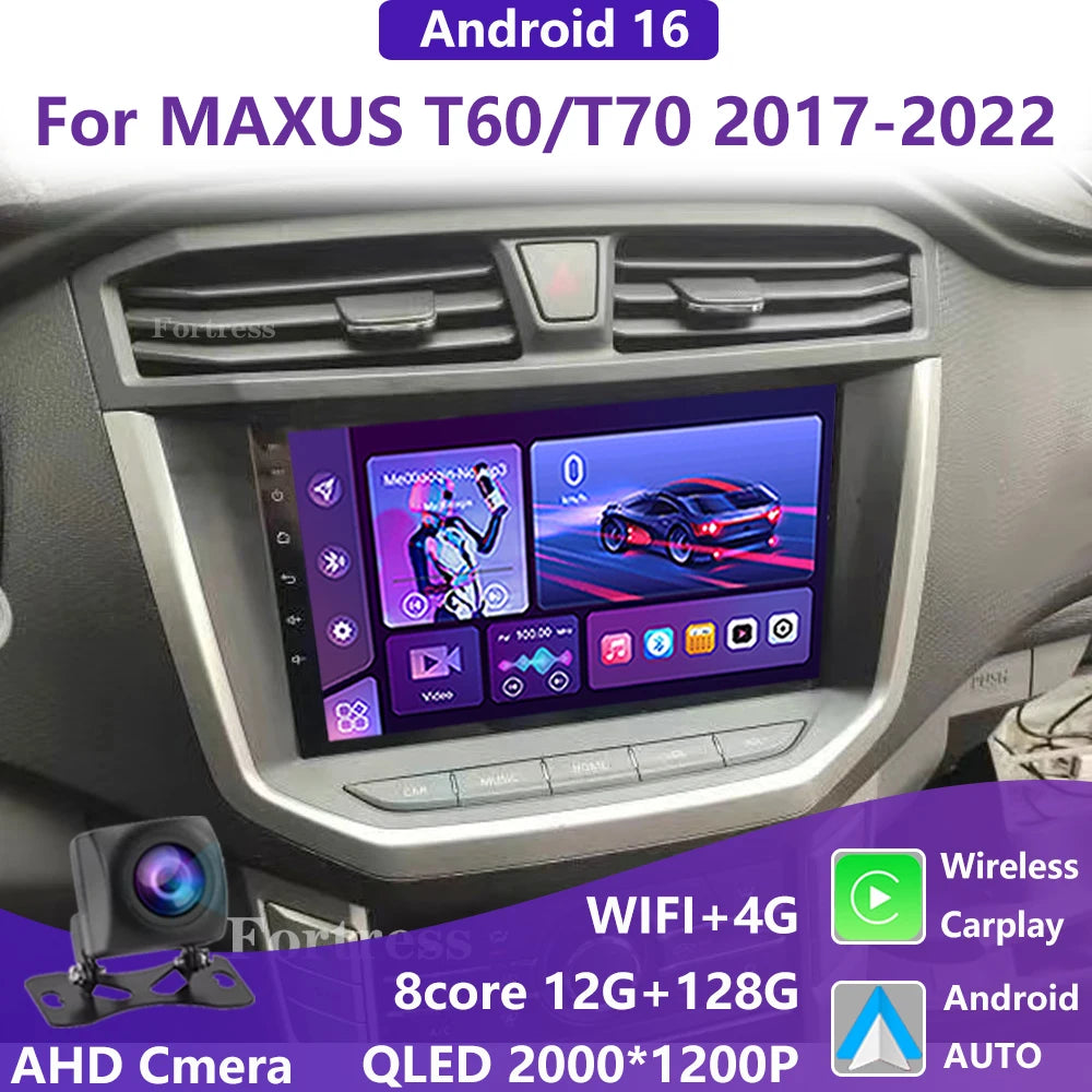 Android 16 wifi+4G Carplay Car Radio For Maxus T70 T60 MG Extender LDV D20 2019-2021 Navig