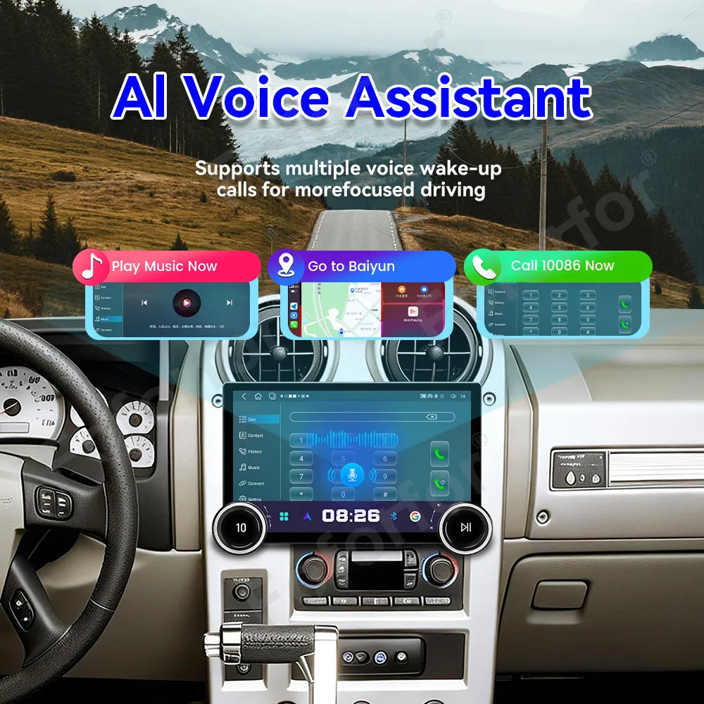 Sleek Large HD Touch Screen Android 15 11.5 Inch Wireless CarPlay GPS Navi Car Radio Stere