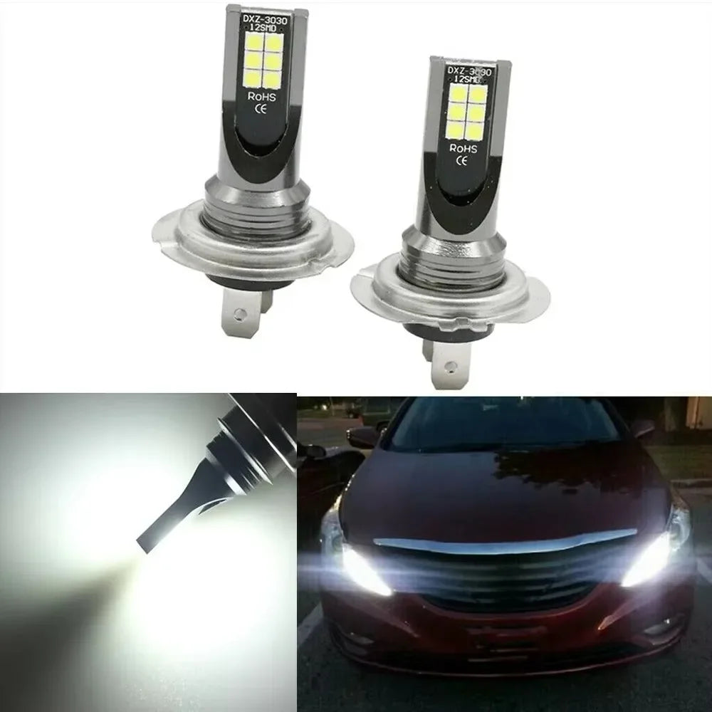 H7 Led Headlight Bulb Kit Car Fog Light Bulbs 12V 55W High Power Auto Fog Lamp 6000K Headl