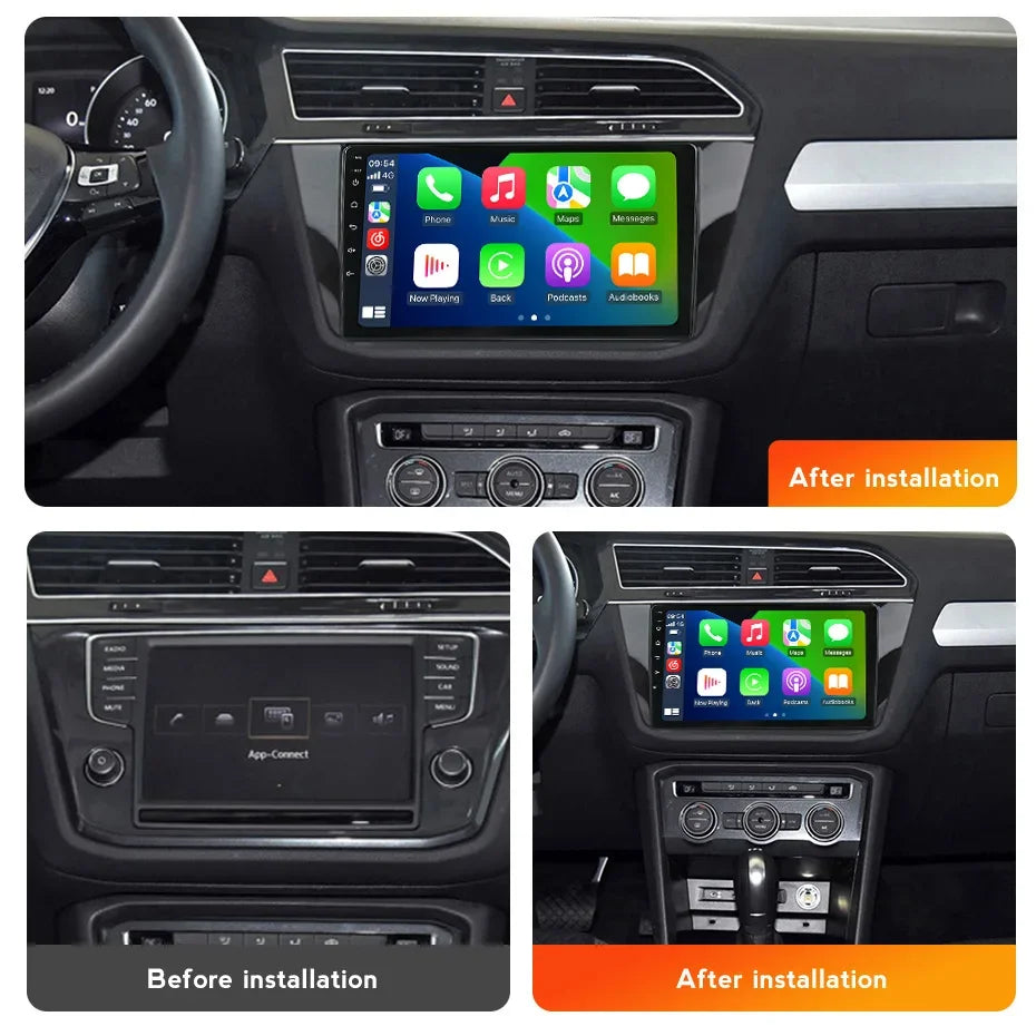 Car Play Android Auto IPS Screen Radio for Volkswagen VW Tiguan 2 Mk 2016 2017-2019 Multim | AUTOKITSHOP
