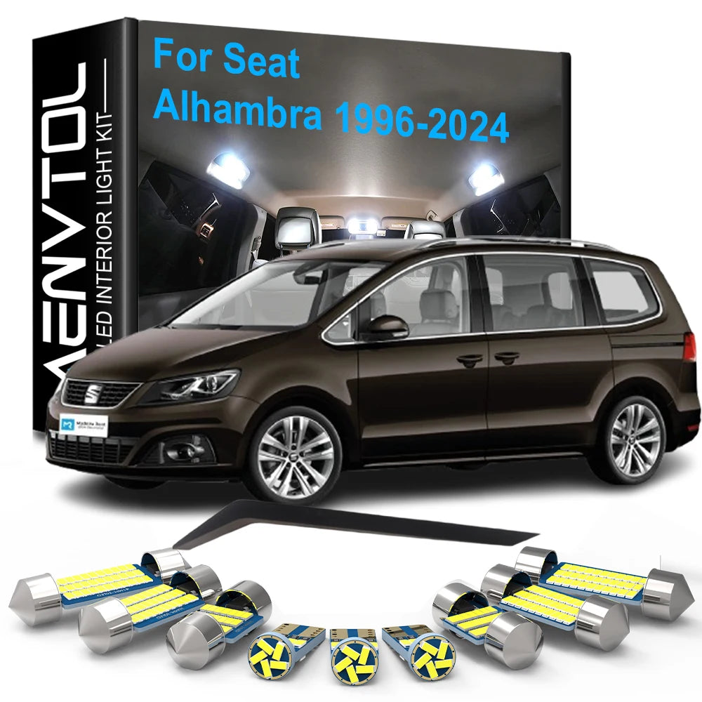 LED Interior Light Kit for Seat Alhambra MK1 MK2 7V9 7N 710 2006-2024 - Canbus Dome Map Door Trunk Bulbs | AUTOKITSHOP