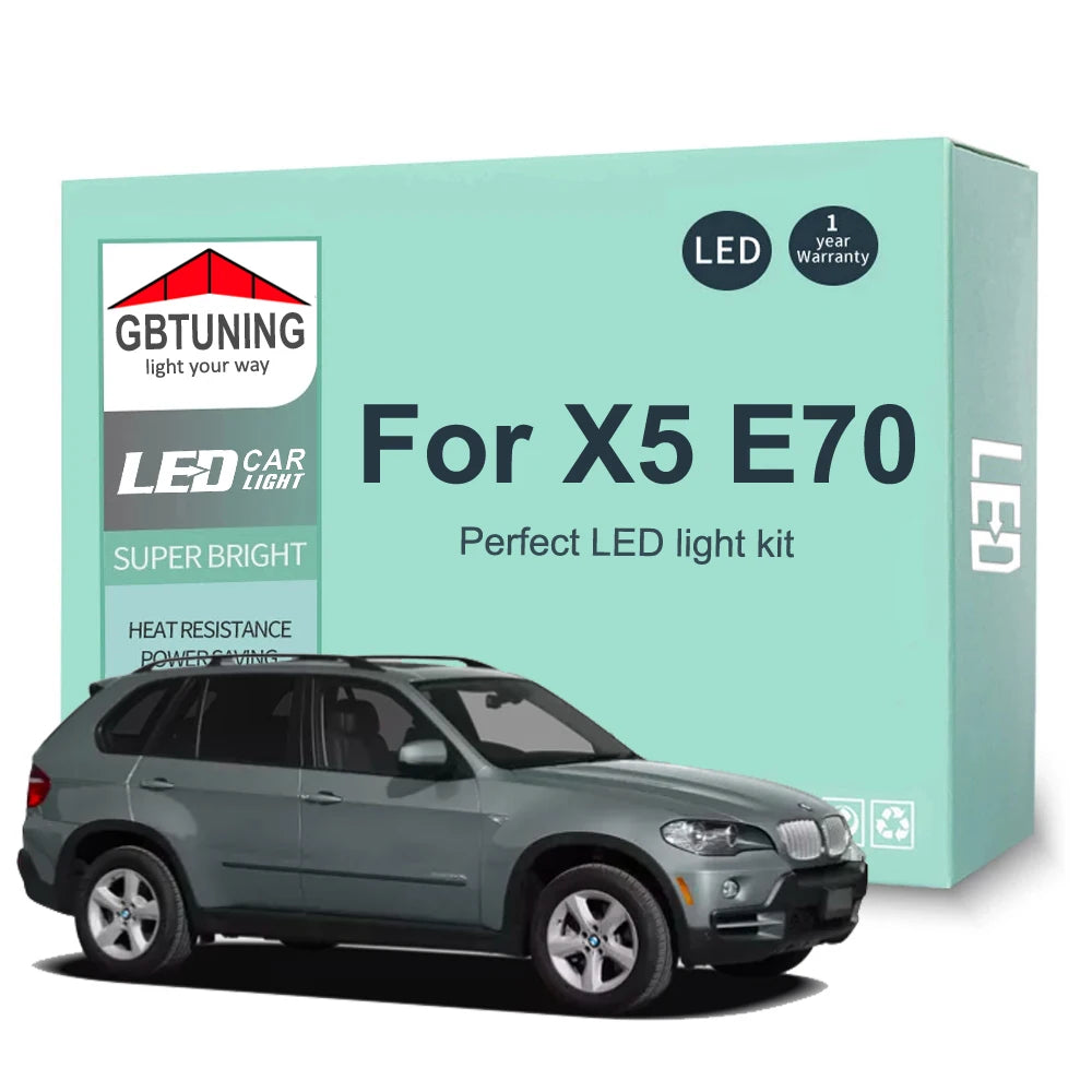 23-Piece LED Interior Light Kit for BMW X5 E70 - Canbus Error-Free Bulbs | AUTOKITSHOP