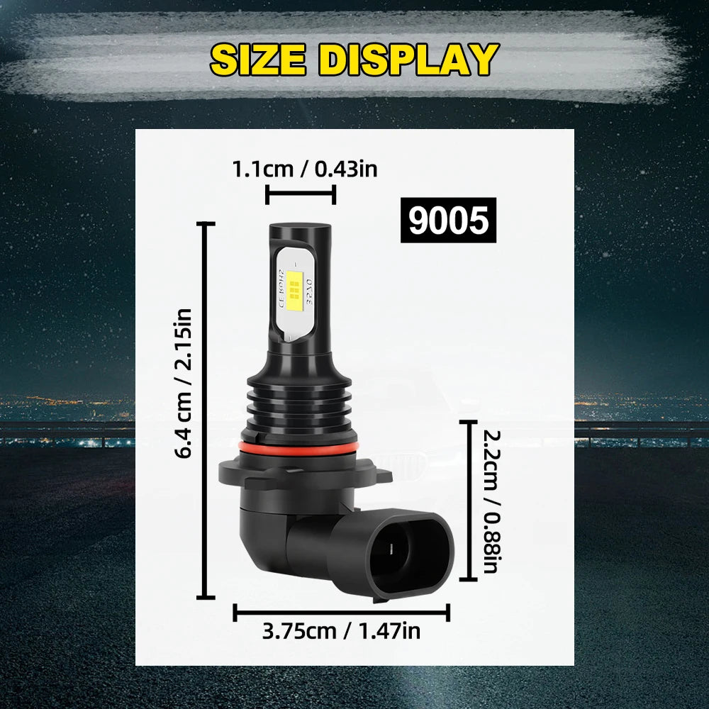 Car Mini Light Headlight Bulb Auto Led Lights 300W 6000K For Dodge Charger 2006 2007 2008