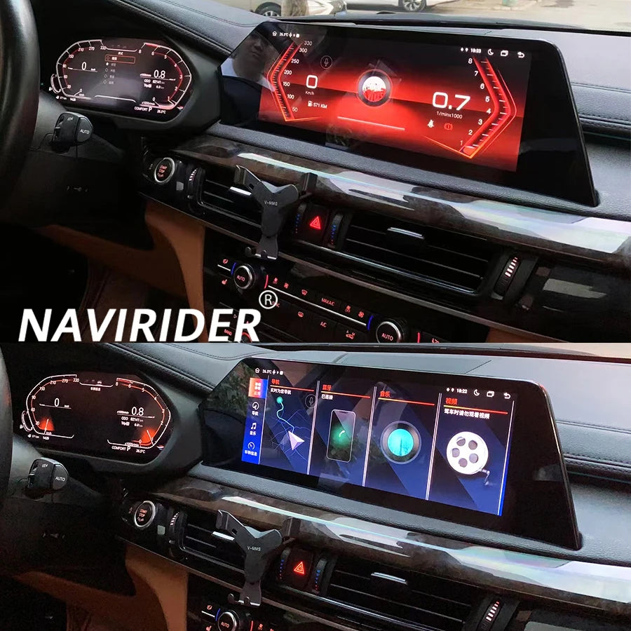 12.3Inch Android 13 Carplay Qled Screen For BMW X5 F15 X6 F16 2014-2018 Bluetooth Car Mult