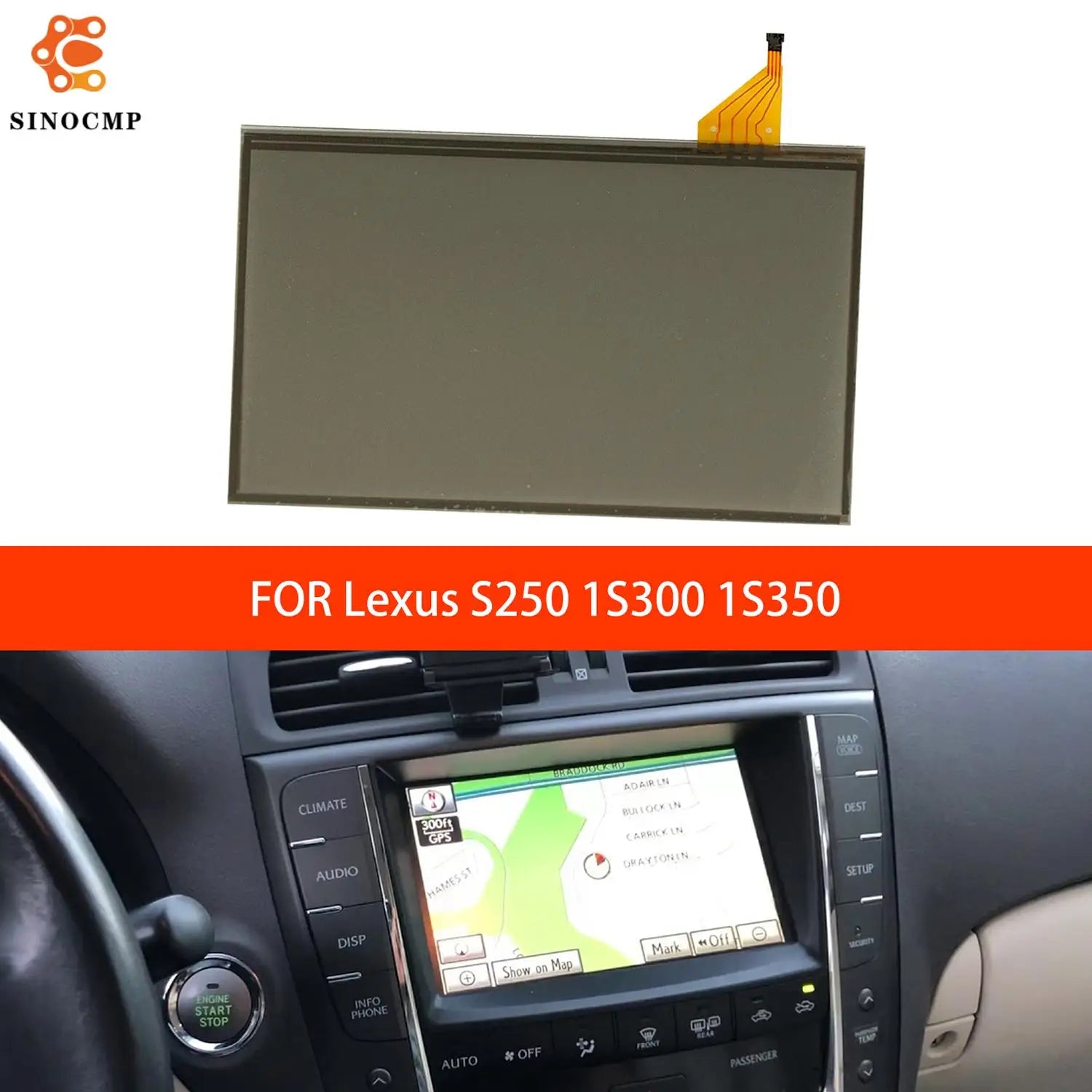 7.3 Inch 4pin Resistive LCD Display Screen Touch Screen LTA070B511F LTA070B510F For Lexus