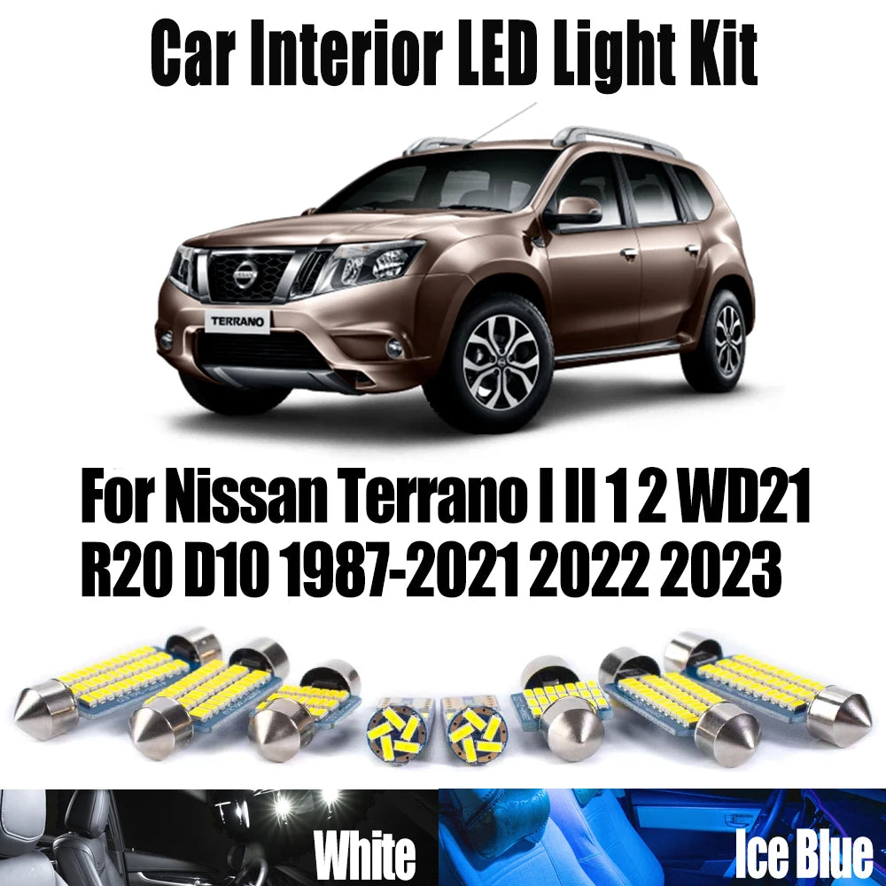 LED Interior Light Kit for Nissan Terrano I II 1 2 WD21 R20 D10 1987- 2022 - Canbus Dome Map Door Trunk Bulbs | AUTOK...