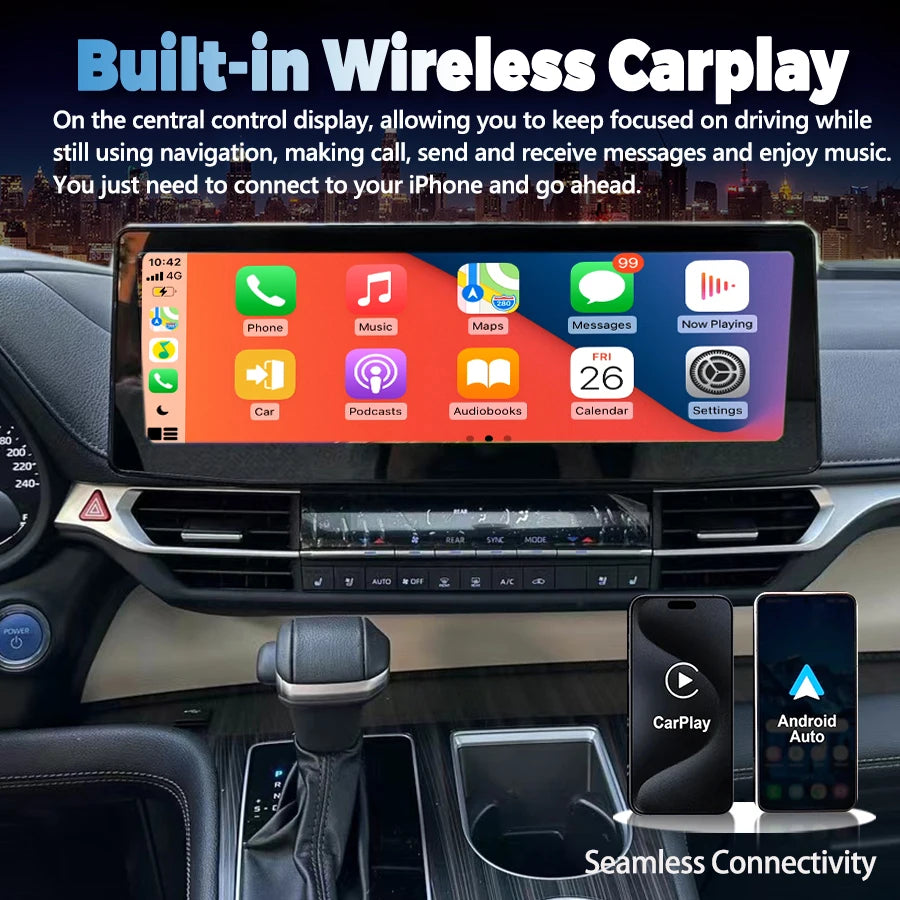 15.9inch 2560*720 Android 14 Screen For Toyota Sienna Gravia 2022-2025 Car Radio Multimedi | AUTOKITSHOP