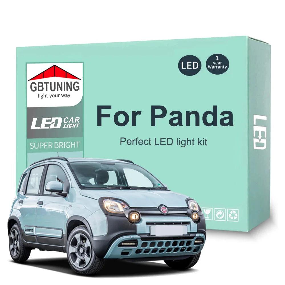 LED Interior Light Kit for Fiat Panda 2003-2016 - Canbus Dome Map Door Trunk Bulbs | AUTOKITSHOP