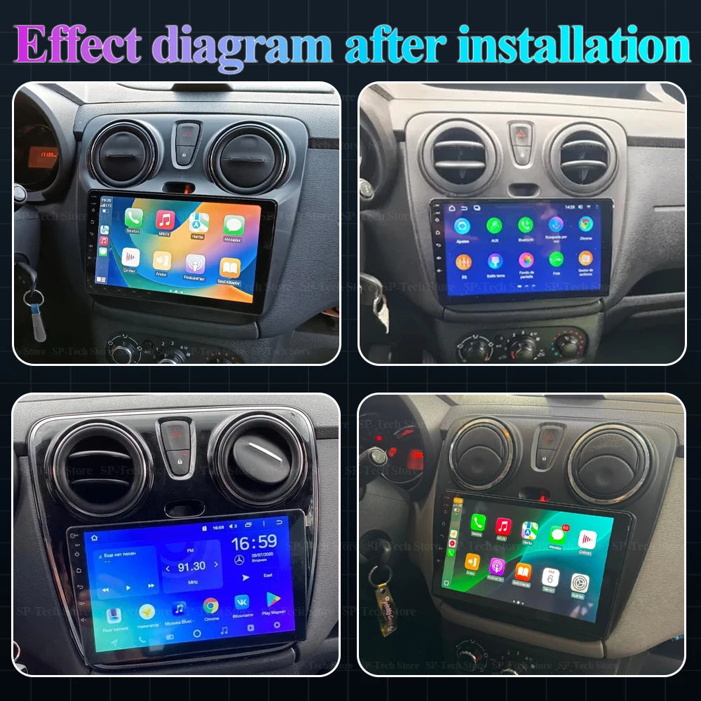 Android 16 For Renault Dokker Lodgy Dacia 2012 - 2020 Car Radio Multimedia Player Android  | AUTOKITSHOP